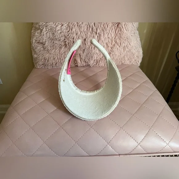 Juicy Couture VERY RARE Vintage NWOT Terry Cloth White Sun Visor 🤍